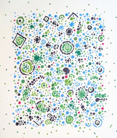 Drawing titled "Sharpointilism - 72" by Milto Sideris, Original Artwork, Marker