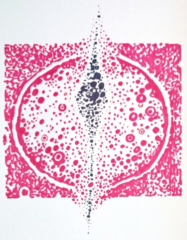 Рисунок под названием "Sharpointilism - 79" - Milto Sideris, Подлинное произведение искусства, Маркер