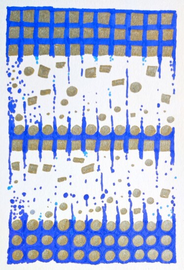 Disegno intitolato "Sharpointilism - 85" da Milto Sideris, Opera d'arte originale, Pennarello
