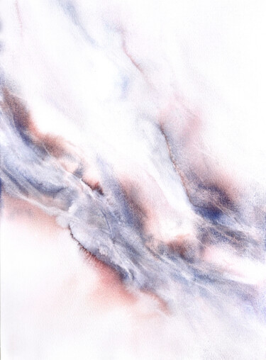 Malerei mit dem Titel "Pink abstraction" von Olya Grigorevykh, Original-Kunstwerk, Aquarell