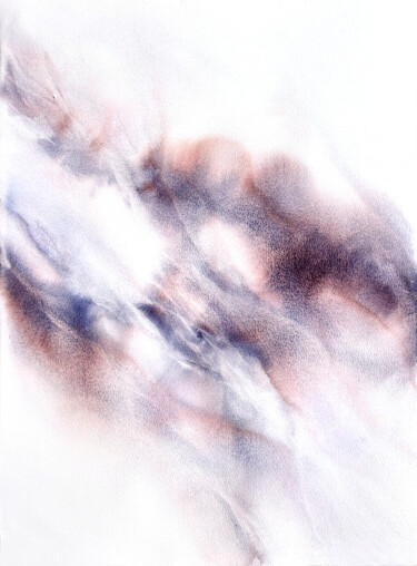 Pink abstract wall art Painting titled "Pink abstract wall…" by Olya Grigorevykh, Original Artwork, Watercolor