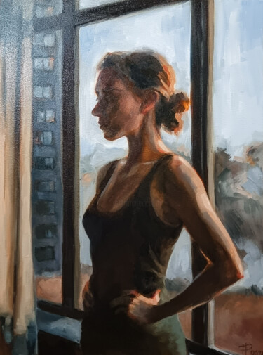 Painting titled "Window of hope, 5" by Artmoods Tp, Original Artwork, Oil Mounted on Other rigid panel