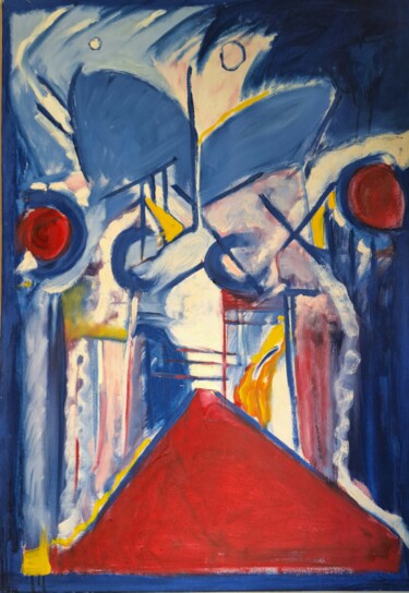 Landscape in balance Painting titled "Landscape in balance" by Bibiana Ulanosky, Original Artwork, Oil Mounted on Wood Stretcher frame