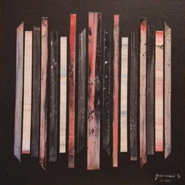 Peinture intitulée "Abstraite 51" par Etienne Guérinaud, Œuvre d'art originale, Collages Monté sur Autre panneau rigide