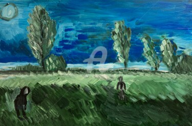 绘画 标题为“Landschap in de len…” 由Edwin Boeckxstaens, 原创艺术品, 丙烯