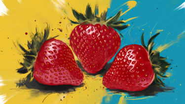 Strawberry symphony Digital Arts titled "Strawberry symphony" by Jafeth Moiane, Original Artwork, AI generated image