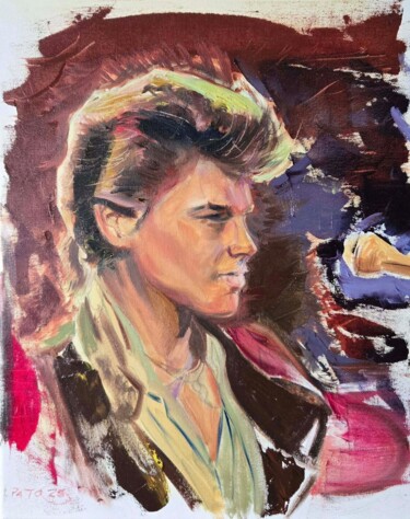 绘画 标题为“Portrait of Morten…” 由Patricio Zazzini, 原创艺术品, 油 安装在木质担架架上