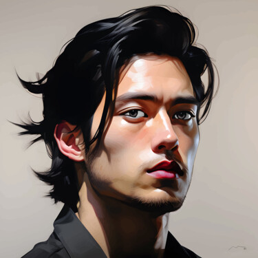 数字艺术 标题为“PORTRAIT THE FACEMA…” 由Marco Victorino, 原创艺术品, AI生成的图像