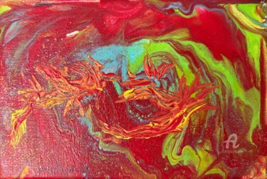 Painting titled "Souffle de Gaïa" by Bruno Bertil, Original Artwork, Acrylic Mounted on Wood Stretcher frame