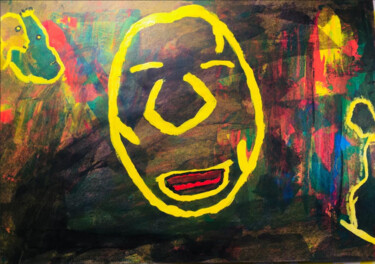 Peinture intitulée "Grotte benediction" par Aristide Ngotta, Œuvre d'art originale, Acrylique