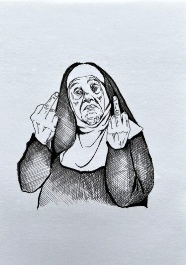 图画 标题为“"Not a Nun" | Expre…” 由P3tra, 原创艺术品, 颜料