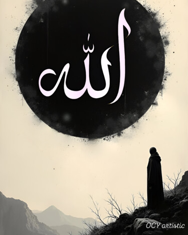 Painting titled "ALLAH WITH US" by Ocy-Say, Original Artwork, Digital Collage