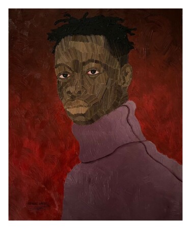 Painting titled "Threads of unity I" by Edward Afadzi, Original Artwork, Acrylic