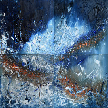 绘画 标题为“ABSTRACT Mars 2025…” 由Yann Pelcat, 原创艺术品, 油