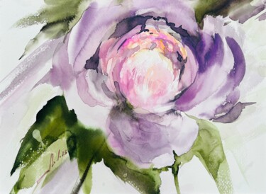 "Пион" başlıklı Resim Natalia Averianova tarafından, Orijinal sanat, Suluboya
