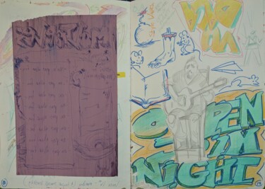 Sketchbook #4 pg10 Drawing titled "Sketchbook #4 pg10" by Oberlin The Artist, Original Artwork, Marker