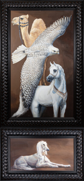 Symbols of Arabia Peinture intitulée "Symbols of Arabia" par Vitaly Bodiu, Œuvre d'art originale, Huile