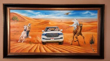 Winds of change across the dunes Peinture intitulée "Winds of change acr…" par Vitaly Bodiu, Œuvre d'art originale, Huile
