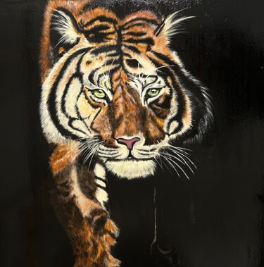 Schilderij getiteld "Predator’s Gaze" door Eliza Koltsiuk, Origineel Kunstwerk, Acryl