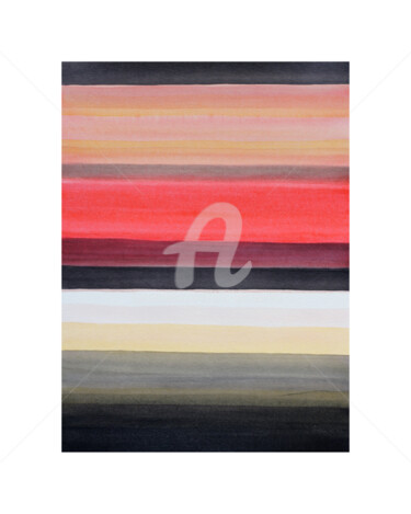 Peinture intitulée "Composition colorée…" par Eric Winzenried, Œuvre d'art originale, Aquarelle Monté sur Carton