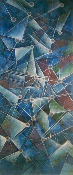 绘画 标题为“Abstrato cubista-MA…” 由Antonio Guimaraes, 原创艺术品, 丙烯