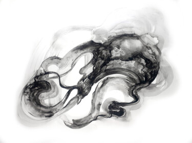 Desenho intitulada "Dark Matter" por Judit Csotsits, Obras de arte originais, Carvão