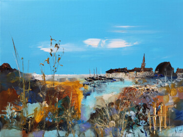 Painting titled "La vie se dessine" by Muriel Cayet, Original Artwork, Acrylic Mounted on Wood Stretcher frame