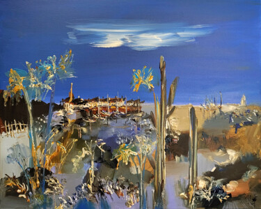 Peinture intitulée "Souvenir d'Ouessant…" par Muriel Cayet, Œuvre d'art originale, Acrylique Monté sur Châssis en bois