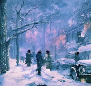 数字艺术 标题为“Silent Winter Dreams” 由Sofia Markina, 原创艺术品, 数字油画