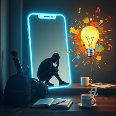 제목이 "Reflections of Crea…"인 디지털 아트 Aashish Singh로, 원작, 디지털 페인팅