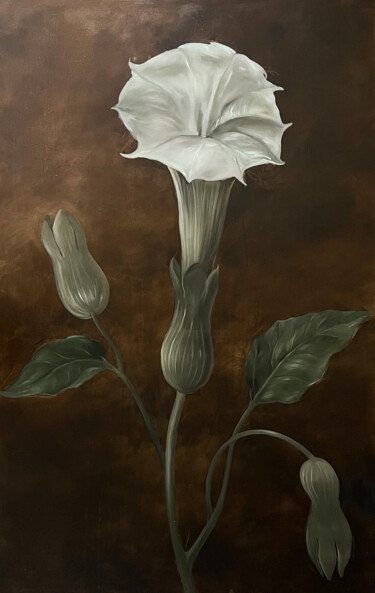 Painting titled "Old Holland flower 3" by Rosi Roys, Original Artwork, Oil