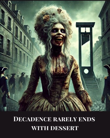 Blutiger Abschied – Marie Antoinette (Trilogie Teil 2) 数字艺术 标题为“Blutiger Abschied –…” 由Dr. Dr. Anton Wambach, 原创艺术品, AI生成的图像