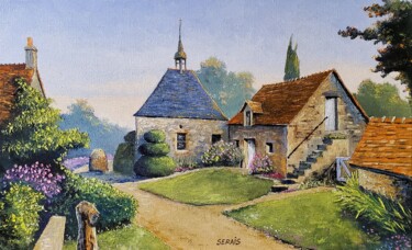 Картина под названием "Chapelle Saint Orta…" - Stephan Serais, Подлинное произведение искусства, Масло Установлен на Деревян…