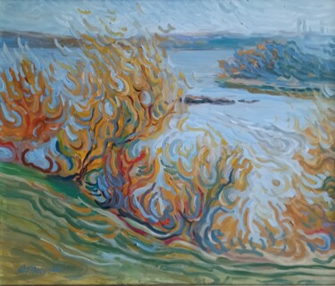 Landscape, october 2024/ Peinture intitulée "Landscape, october…" par Oleksandra Malyshko, Œuvre d'art originale, Huile
