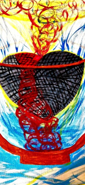 Schilderij getiteld "Der Kelch der Liebe…" door Noel, Origineel Kunstwerk, Acryl