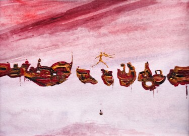 绘画 标题为“Skybridges - 15” 由Milto Sideris, 原创艺术品, 丙烯