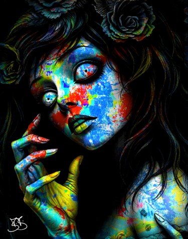Digitale Kunst getiteld "Ghosts 0002" door Burkhard Baier, Origineel Kunstwerk, 2D Digital Work