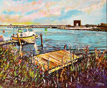 Peinture intitulée "Villeneuve-lès Magu…" par Jean-Louis Martinez, Œuvre d'art originale, Acrylique Monté sur Châssis en bois