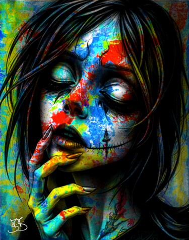 Digitale Kunst getiteld "Ghosts 0003" door Burkhard Baier, Origineel Kunstwerk, 2D Digital Work