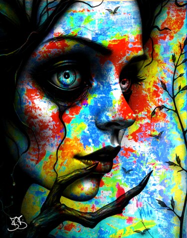 Digitale Kunst getiteld "Ghosts 0004" door Burkhard Baier, Origineel Kunstwerk, 2D Digital Work