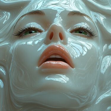Digitale Kunst getiteld "Girls. longing" door Efema, Origineel Kunstwerk, Digitaal Schilderwerk
