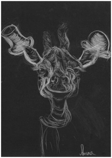 Drawing titled "Kate Moss" by Aurora, Original Artwork, Pencil