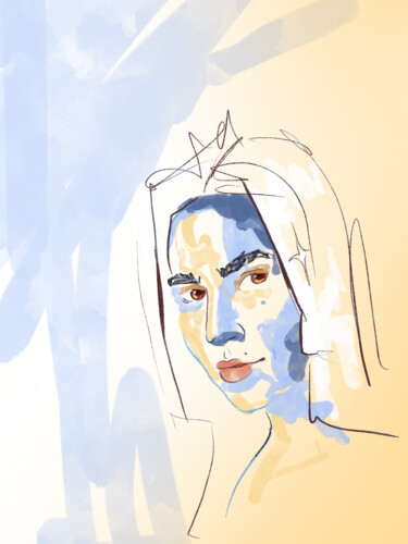 数字艺术 标题为“Morning. Portrait o…” 由Anna Veber, 原创艺术品, 2D数字工作