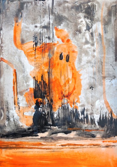 Pintura titulada "Two tulips and a da…" por Milto Sideris, Obra de arte original, Acrílico