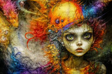 数字艺术 标题为“Whimsical Girl 01” 由Rüdiger Geisler, 原创艺术品, 数字油画