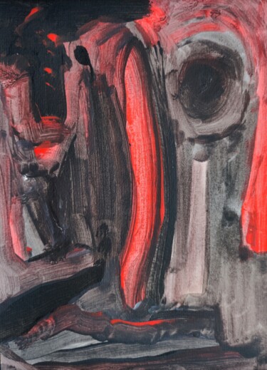 Malerei mit dem Titel "Black hole sun" von Milto Sideris, Original-Kunstwerk, Acryl