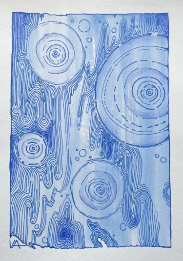 绘画 标题为“Drops on Water. Lig…” 由Anna Veber, 原创艺术品, 丙烯