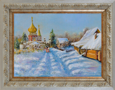 Pittura intitolato "Воскресенье" da Sergej Sipilov, Opera d'arte originale, Olio Montato su Telaio per barella in legno