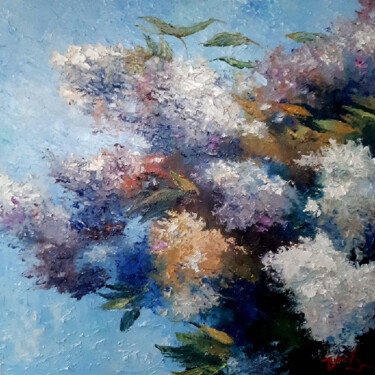 Картина под названием "Spring bunch of flo…" - Vladislav Dmitrijev, Подлинное произведение искусства, Масло