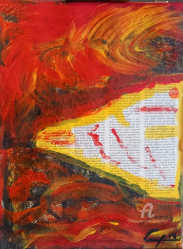 绘画 标题为“Painting "Sera"” 由Rikortgallery, 原创艺术品, 丙烯 安装在其他刚性面板上